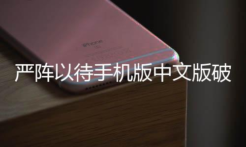 严阵以待手机版中文版破解版