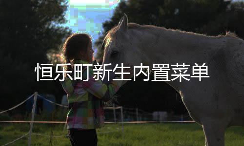 恒乐町新生内置菜单