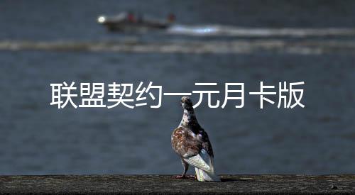 联盟契约一元月卡版